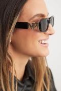 NA-KD Accessories Retro solbriller med tynn ramme - Black