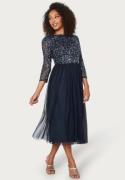 AngelEye Sequin Bodice Mid Dress Dark blue S (UK10)