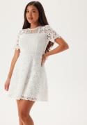 Bubbleroom Occasion Crochet Lace short dress White 38