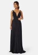 Goddiva Multi Tie Maxi Dress Black M (UK12)