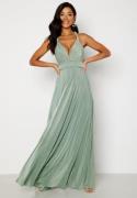 Goddiva Multi Tie Maxi Dress Dark green M (UK12)