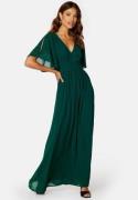 Bubbleroom Occasion Butterfly Sleeve Chiffon Gown Dark green 34