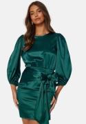 BUBBLEROOM Nellie Satin Dress Dark green 44