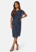 AngelEye Scallop Sequin Midi Dress Navy XS (UK8)