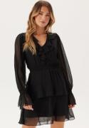 BUBBLEROOM Cheyenne Frill dress Black 34