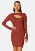 ONLY Liza L/S Peek-A-Boo Dress Spiced Apple M