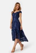 Goddiva Embroidered Lace Dress Dark blue XXL (UK16)