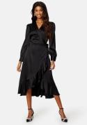 Object Collectors Item Objsateen Wrap Dress Black 38