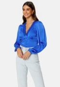 BUBBLEROOM Lucinda satin blouse Blue 44