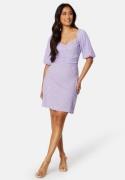 BUBBLEROOM Nandita wrap dress Lilac / Checked S