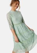 Happy Holly High Neck Lace Dress Light mint 48