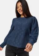 Object Collectors Item Feodora L/S Top Dark Denim Deatil:Co XS