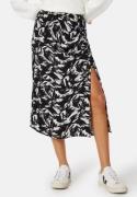 VILA Viboa Hia HW Midi Skirt Black Beauty AOP:Hia 40