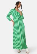 YAS Savanna Long Shirt Dress Quiet Green Stripes S