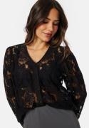 VERO MODA Vmgabena L/S lace shirt Black S