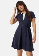 GANT Contrast Collar Pique Dress Navy M