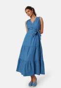 BUBBLEROOM Denim Flounce Dress Light blue 36