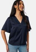 BUBBLEROOM Pasion Satin Blouse Dark blue XS