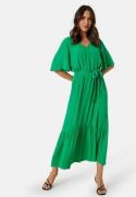 BUBBLEROOM Butterfly Sleeve Viscose Dress Green 38