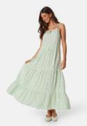 BUBBLEROOM Viscose Strap dress Green/Patterned L