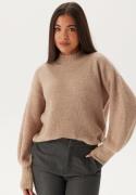 BUBBLEROOM Turtleneck Knitted Sweater Light beige L