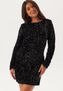 Pieces Pckam LS New Dress Black Detail:Black sequins M