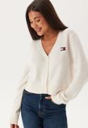 TOMMY JEANS Tjw Essential Badge Cardigan YBH Ancient White S