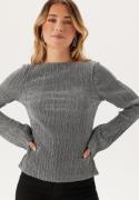 BUBBLEROOM Sparkling Long Sleeve Top Silver XS