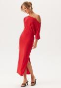 John Zack Off Shoulder Midaxi Dress Red XXS (UK6)