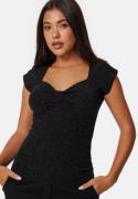 BUBBLEROOM Sweatheart Sparkling Top Black S