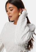 BUBBLEROOM Structure Puff Sleeve Top White S