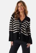 Object Collectors Item Objester L/S Cardigan Black Stripes:Sandshell S