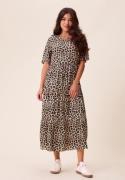 Happy Holly Tris Butterfly Sleeve Dress Leopard 44/46