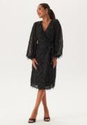 VILA Vifeather L/S MIDI WRAP DRESS  Black 40