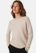 SELECTED FEMME Slflulu LS Knit O-Neck Birch Detail:MELANGE XXL