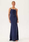 Bubbleroom Occasion Waterfall Mermaid Gown Dark blue 36