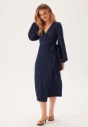 BUBBLEROOM Structure Wrap Dress Navy XS