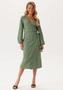 BUBBLEROOM Structure Wrap Dress Dusty green M