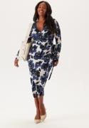 Happy Holly Long Sleeve Wrap Dress Patterned 40/42