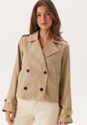 VILA Viaddison L/S SHORT TRENCHCOAT Savannah Tan 36