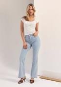 BUBBLEROOM High Flare Superstretch Jeans Bleached denim 38