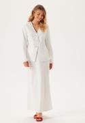 BUBBLEROOM Linen Blend Maxi Skirt Offwhite 38