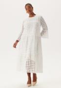 Happy Holly Broderie Anglaise Round Neck Dress White 36/38