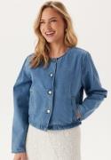 VILA Vireba L/S O-NECK DENIM JACKET Light Blue Denim 38