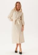 YAS Yasflaxy 3/4 LINEN SHIRT DRESS Birch 34