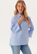 ONLY Onlaugusta Shirt  Cloud Dancer Stripes:blue Stri S