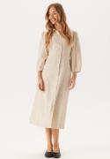 YAS Yasflaxy 3/4 LINEN SHIRT DRESS Birch 40