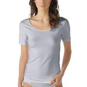 Mey Cotton Pure Short-Sleeved Top Gråmelerad bomull 40 Dame