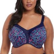 Elomi BH Energise Underwire Sport Support Bra Marine mønster D 95 Dame