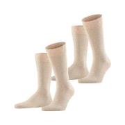 Falke Strømper 2P Happy Socks Sand Str 43/46 Herre